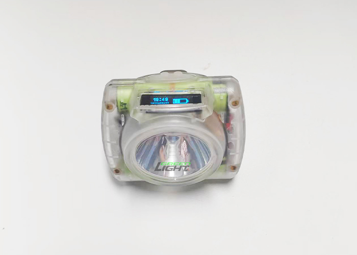 Lámpara de casco LED inalámbrica con pantalla OLED resistente a impactos, 7AH, 15000lux, para minería de carbón, IP68 a prueba de agua