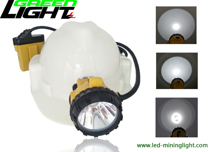 25000 taza de iluminación de aluminio de Lux Corded Miners Cap Lamp 10.4Ah con el punto ligero perfecto IP68 impermeable