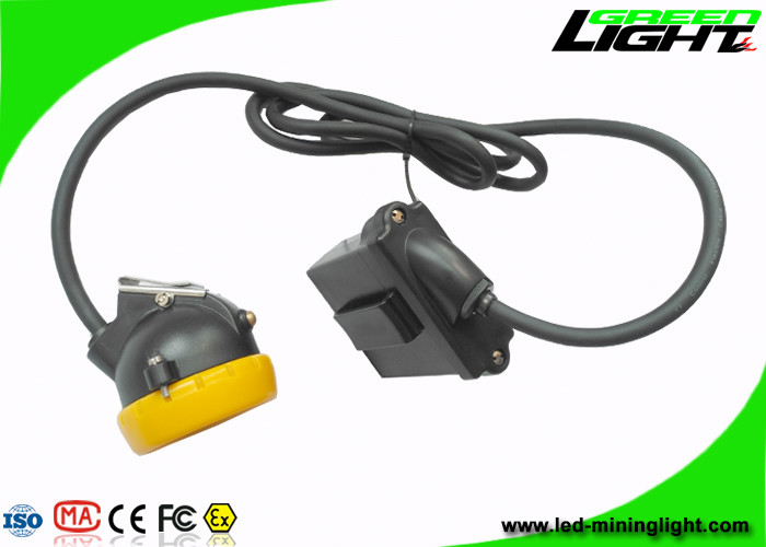 Lámpara de casquillo de los mineros llevados IP68 10000lux 7.8Ah Li - casquillo de Ion Battery With Silicon Button