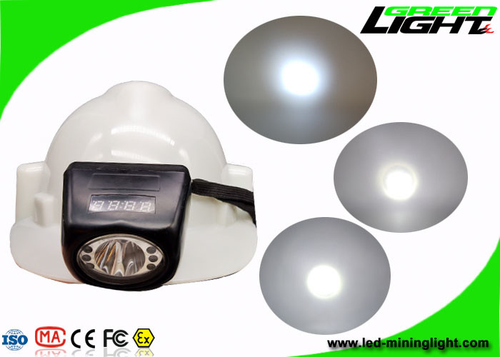 Brillo minero sin cuerda portátil de las lámparas de casquillo de la pantalla de Digitaces alto IP68 8000lux