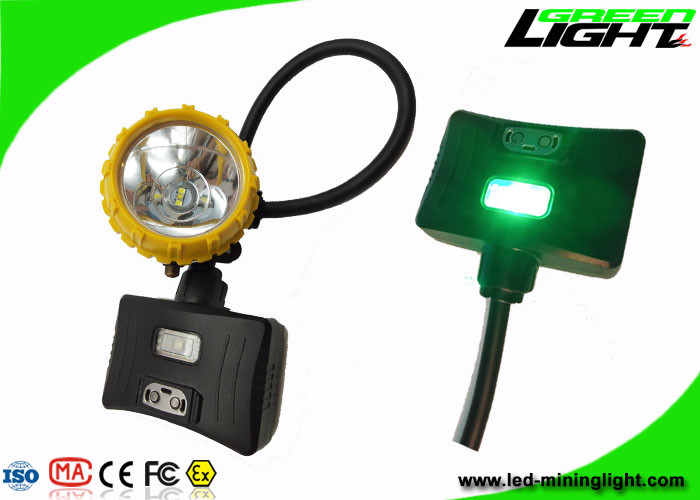 Batería SOS 15000lux de la luz 6.8Ah de la cabeza de la explotación minera de la luz larga con la taza de iluminación de aluminio