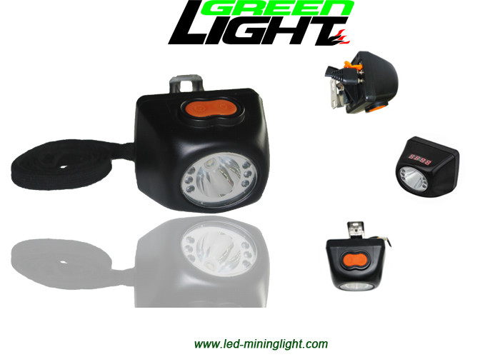 Brillo tamaño pequeño de la lámpara de casquillo de los mineros del LED 8000LUX 221lum con la pantalla de Digitaces