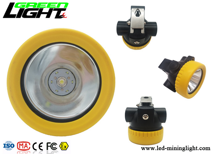 Capacidad tamaño pequeño ligera de la batería de la lámpara de casquillo de los mineros del LED 5000lux 2.2Ah