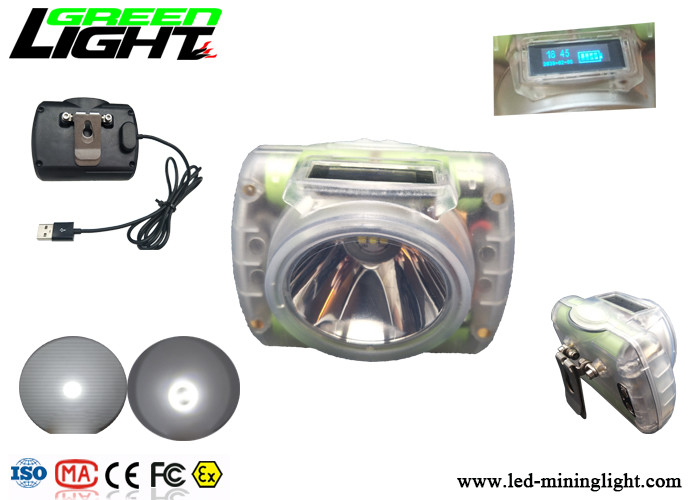 Prenda impermeable sin cuerda recargable de la lámpara de casquillo de los mineros del LED 13 horas para la mina subterránea