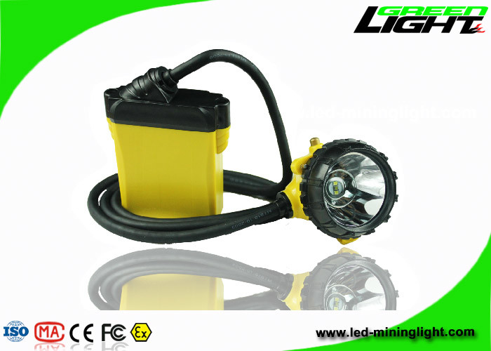 Lámpara de casquillo minera atada impermeable de 348lum 10.4Ah 25000lux para los mineros