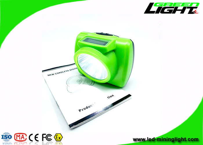 Portátil 13000 Lux Cree Led Miner Headlamp con pantalla OLED SOS 232lum Clip de acero inoxidable ajustable