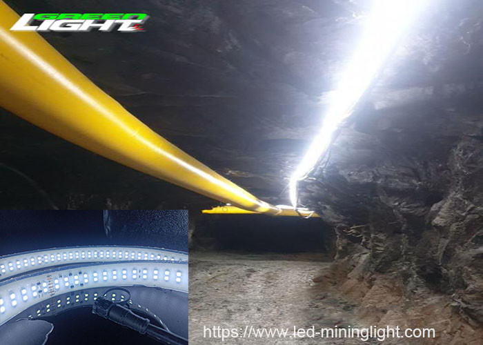 Tira de luces LED flexibles AC110V 35W SMD2835 280LEDs tira Led impermeable de doble fila para túnel subterráneo mina al aire libre
