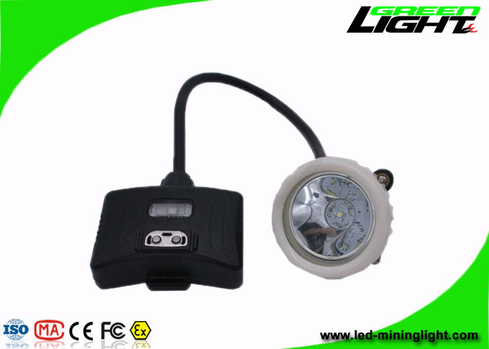 Luz de casco de minería con cable, 10000 Lux, recargable, para mineros, batería de iones de litio de 5200mAh con luz de advertencia trasera
