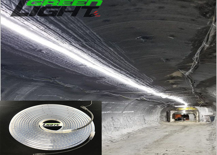 Tira de luces LED de alto brillo multicolor resistente al agua 36 voltios SMD5050 blanco frío para túnel de minería al aire libre